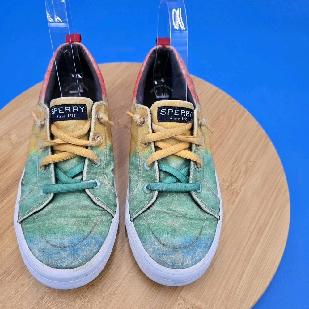 Sperry Kids Crest Vibe‎ Rainbow Glitter Sneaker  US 4 Big Kid UK 3 EU 36